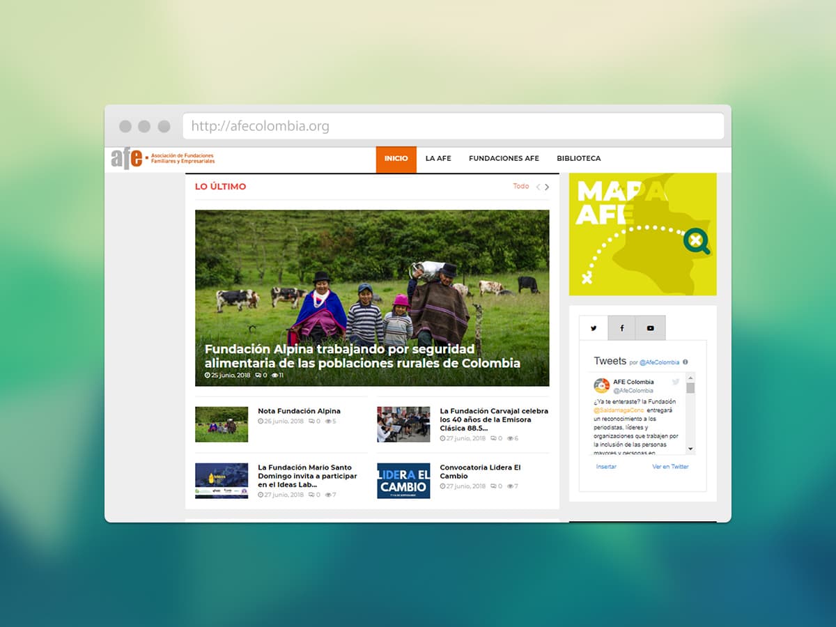 Afe Colombia — pieza del portafolio de CreativeLAB