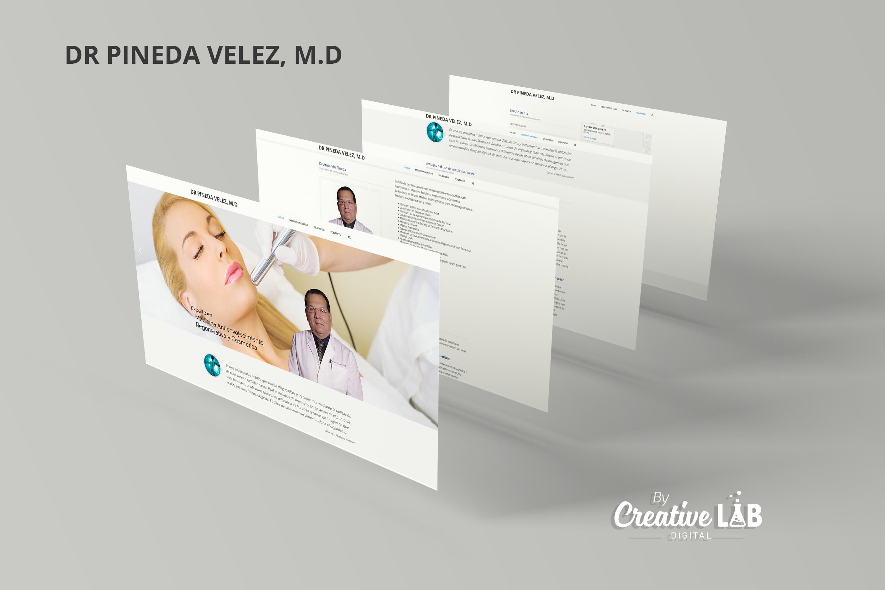 DR Pineda Vélez, M.D. — pieza del portafolio de CreativeLAB