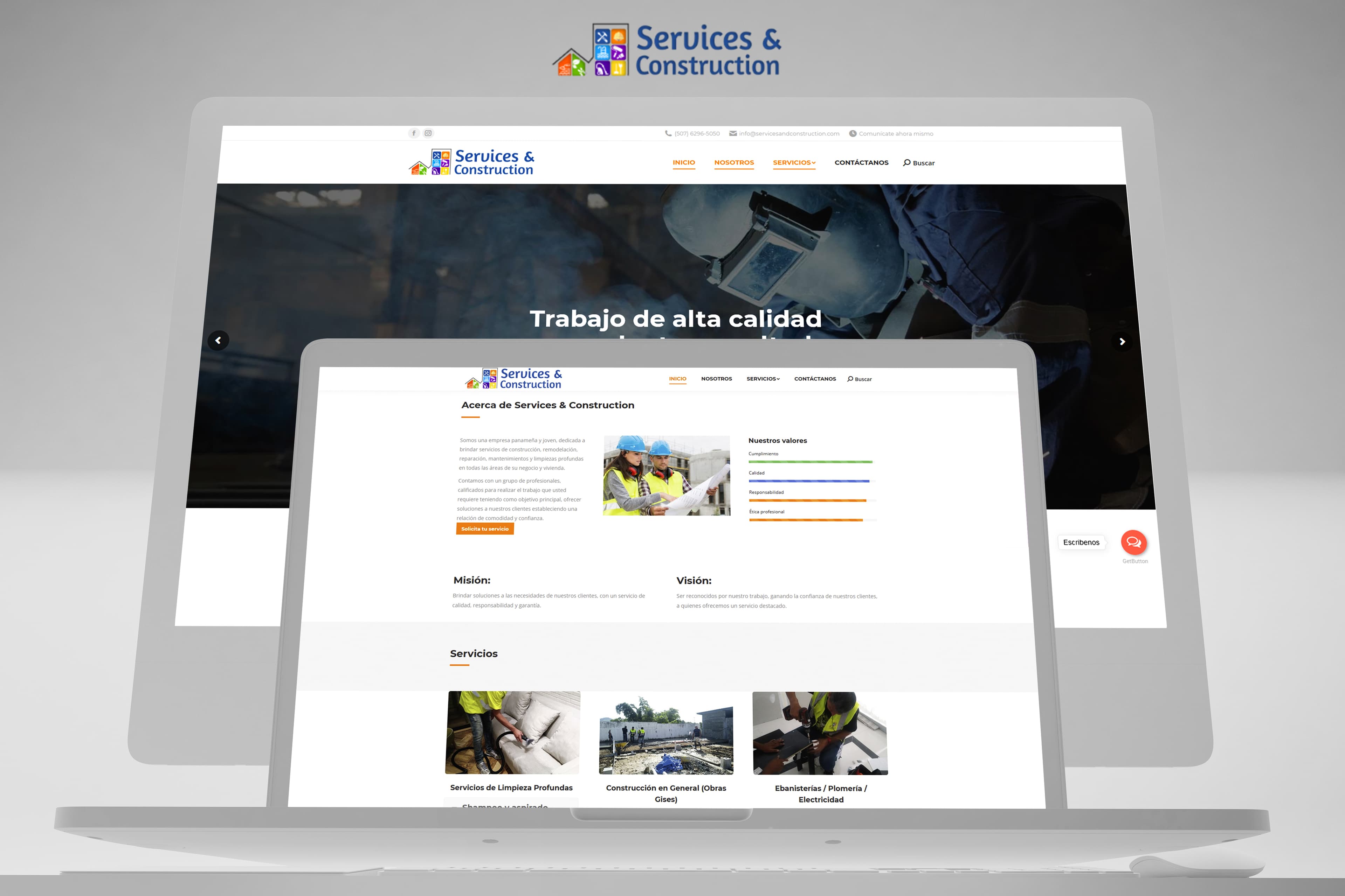 Services and Construction — pieza del portafolio de CreativeLAB