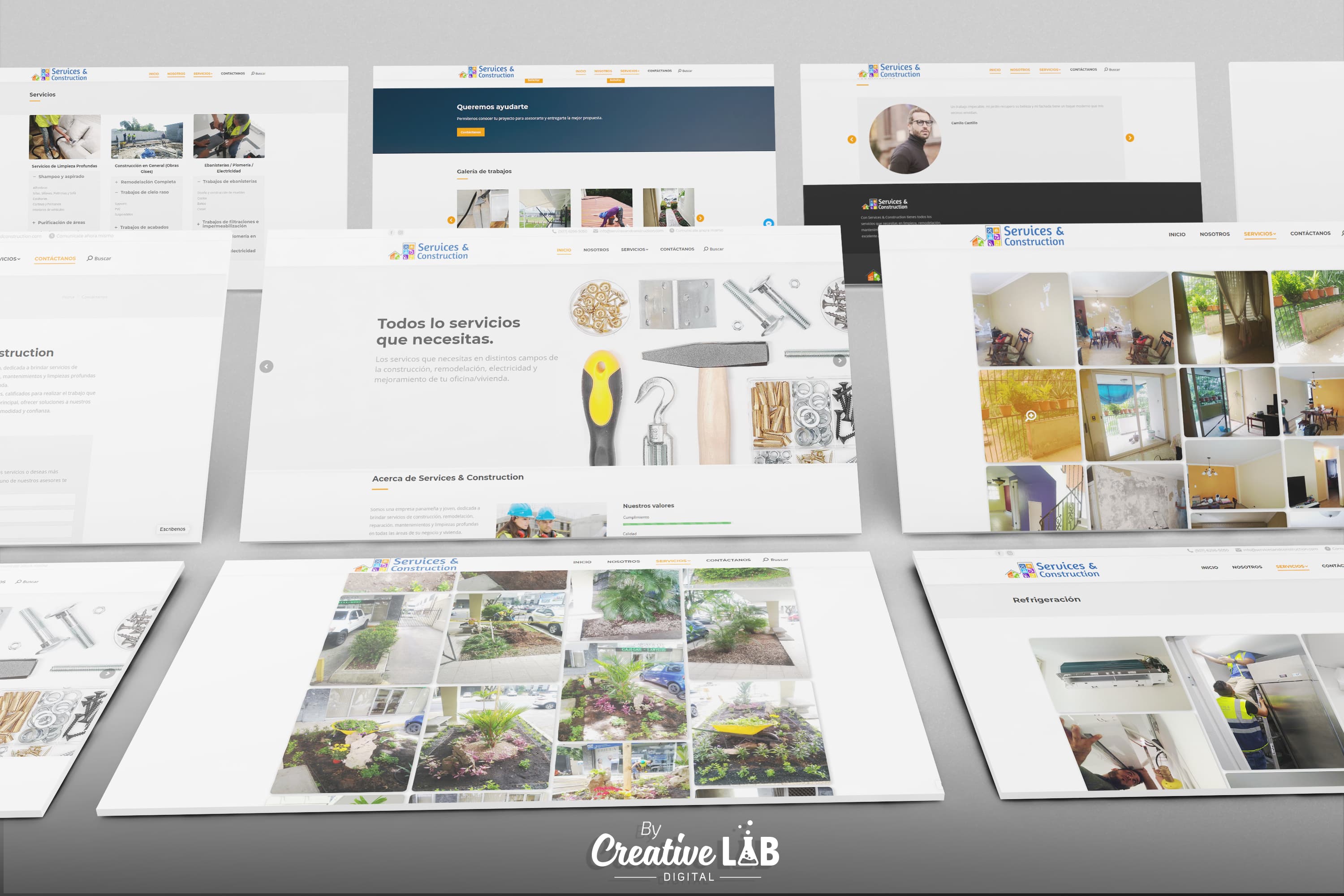 Services and Construction — pieza del portafolio de CreativeLAB